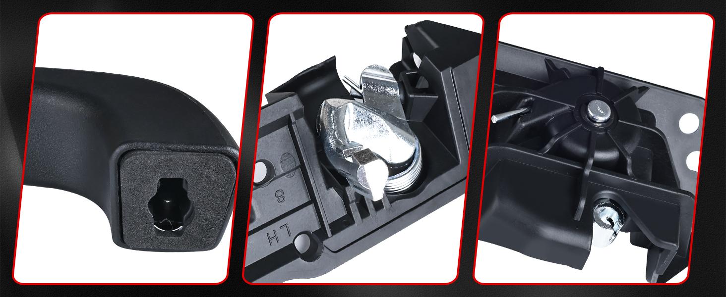 THE WELL KEPT Interior Door Handle Kit, Front Left Driver Side, For 2007-2014 Chevy Silverado, Avalanche, Suburban, Tahoe, Cadillac Escalade, GMC Sierra, Yukon, 20833606