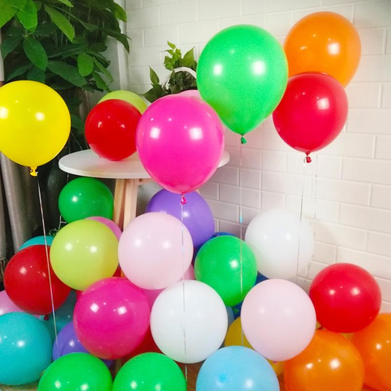 100Pcs A set of colorful birthday balloons, red, yellow, and blue latex balloons, wedding and birthday party decorations