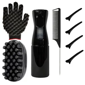 8PCS Freeform Twist Heatless Styling Tool Hair Styling Set – Sponge Twist Glove, Spray Bottle, Rat Tail Comb, Twist Brush, Sectioning Clips – Afro Hair Dreadlocks & Natural Curl Styling Tools Kit