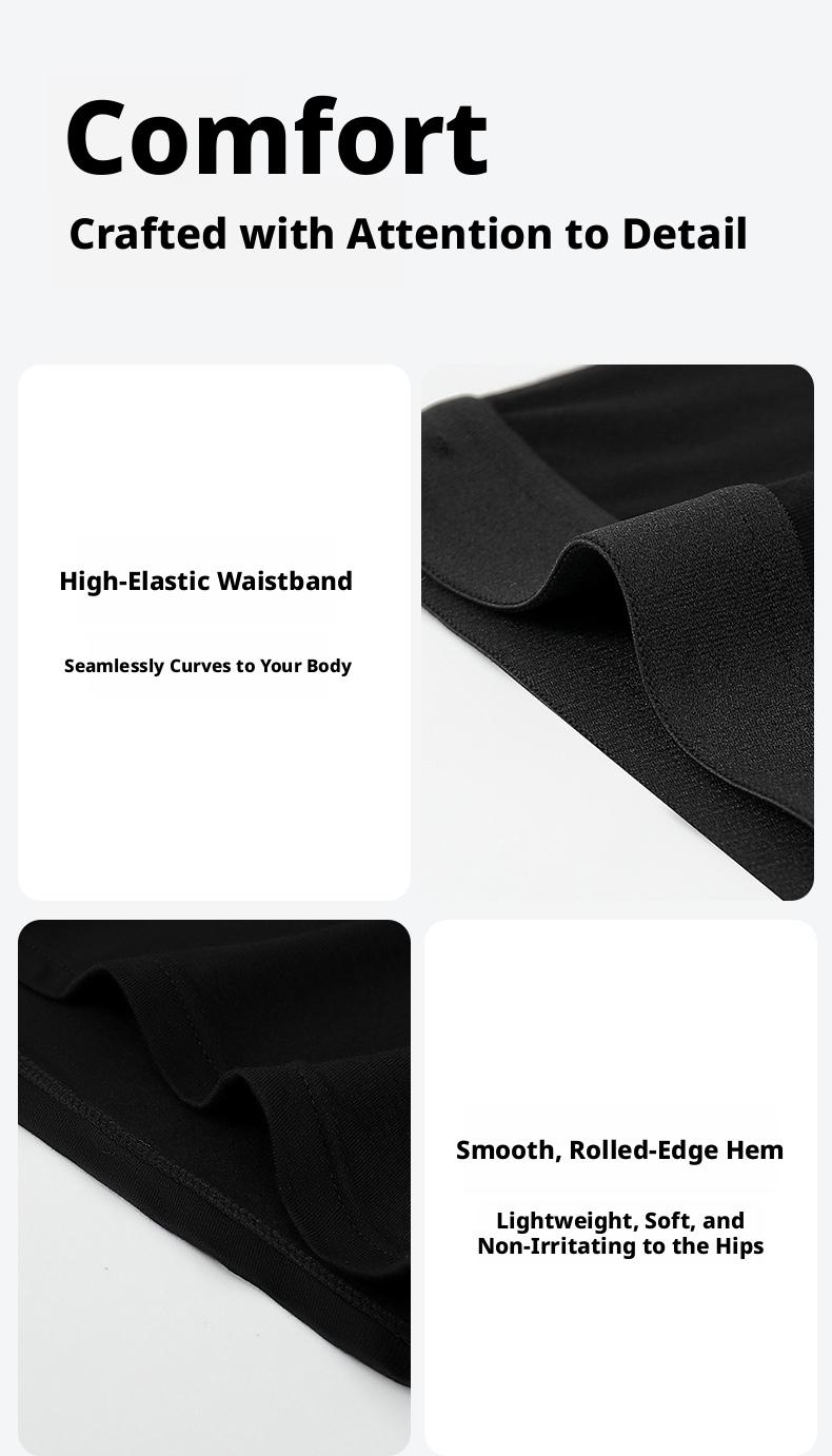 Men's Bamboo Fiber Boxer Briefs Premium Extra Long Mid Waist Breathable Moisture Wicking Anti Odor Soft Comfortable Stretchy Lightweight Durable No Ride Up Sports Underwear