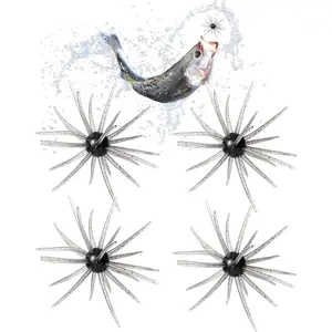 Father's Day Bass Angler Gifts for Dad| 4Pcs Floating Sea Urchin TPE Soft Lures with Tentacles| Durable Lifelike Finesse Baits for Drop Shot Wacky Neko Rig Multi Species Fishing stuff