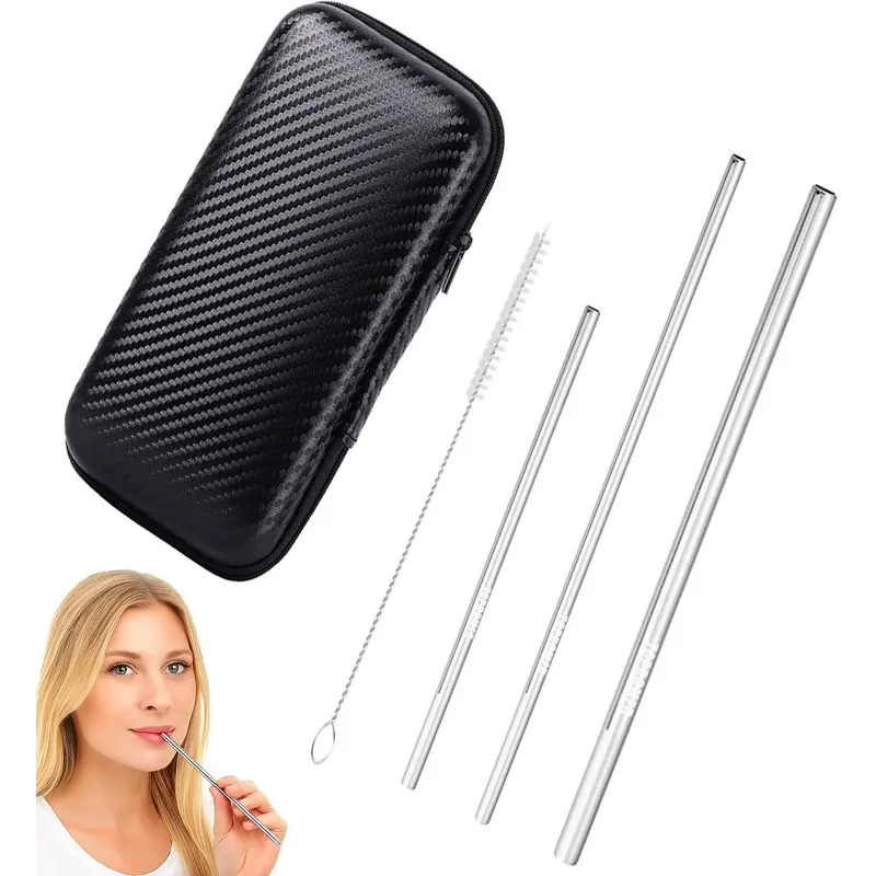 Singing Straws Vocal Trainer for Voice Healing Aid and Vocal Training,Vocal Straw for Singers, Stainless Steel, Silver