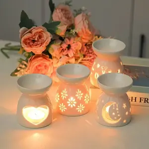 Ceramic Diffuser Burner, Hollow Out Design, Creative Home Decor, Essential Oil Holder, Artisan Craftsmanship, Unique Gift Idea