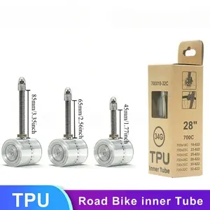 Ultra Lightweight Tpu Road Bike Inner Tube, 700C 700x18-32C Presta Valve, Durable Foldable Bicycle Tube for Road Bikes, Commuting & Racing