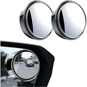2pcs Car Blind Spot Mirrors – Wide Angle Adhesive Parabolic Rearview Mirror Accessories with 360 °   Multi-Angle Adjustment – HD Crystal Glass Parking Mirrors Side Wing Blind Spot Elimination