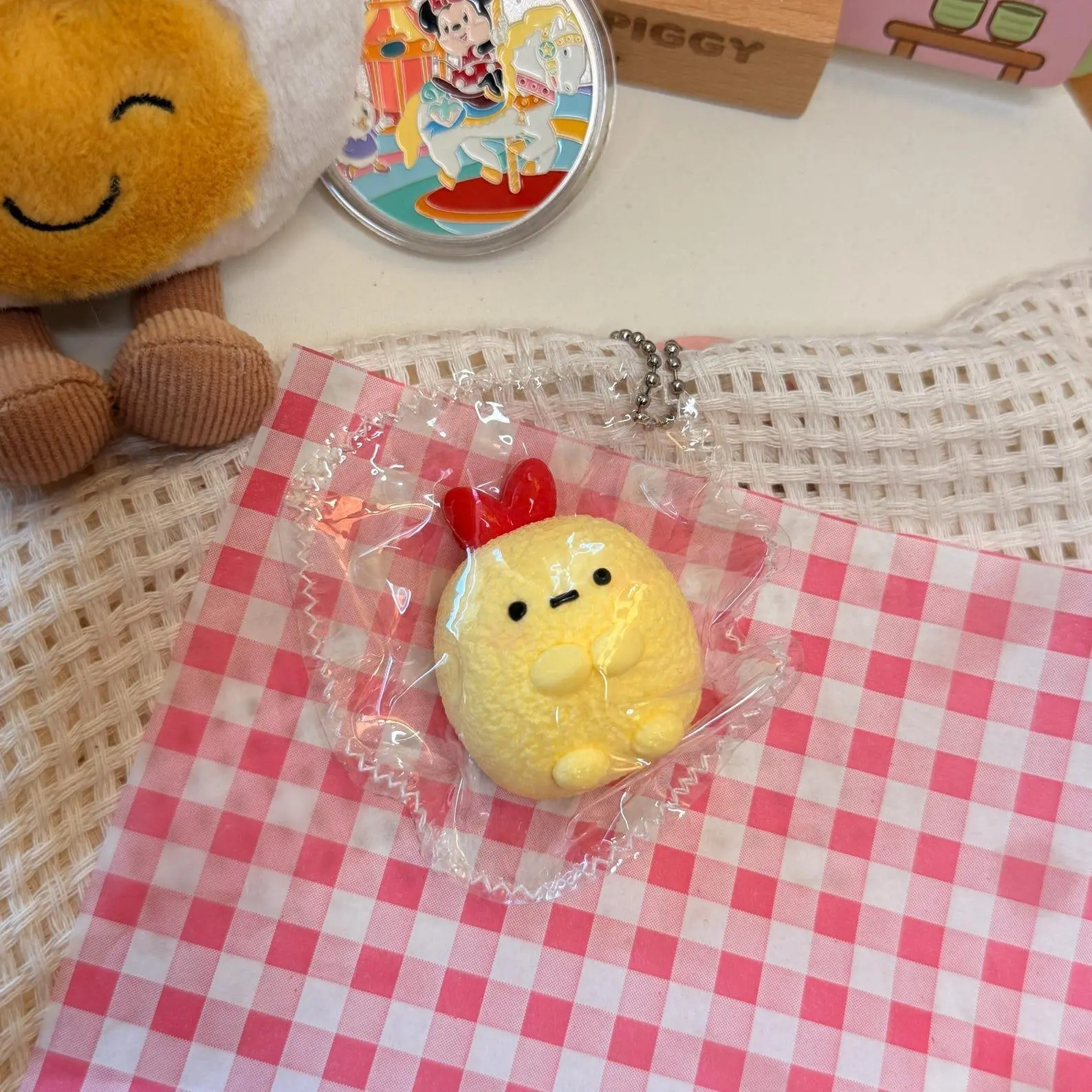 Sumikko Gurashi Taba Squishy Toy Keychain | Soft Slow Rising Silicone Squishy | Kawaii Food Squishy | Gift Ideas