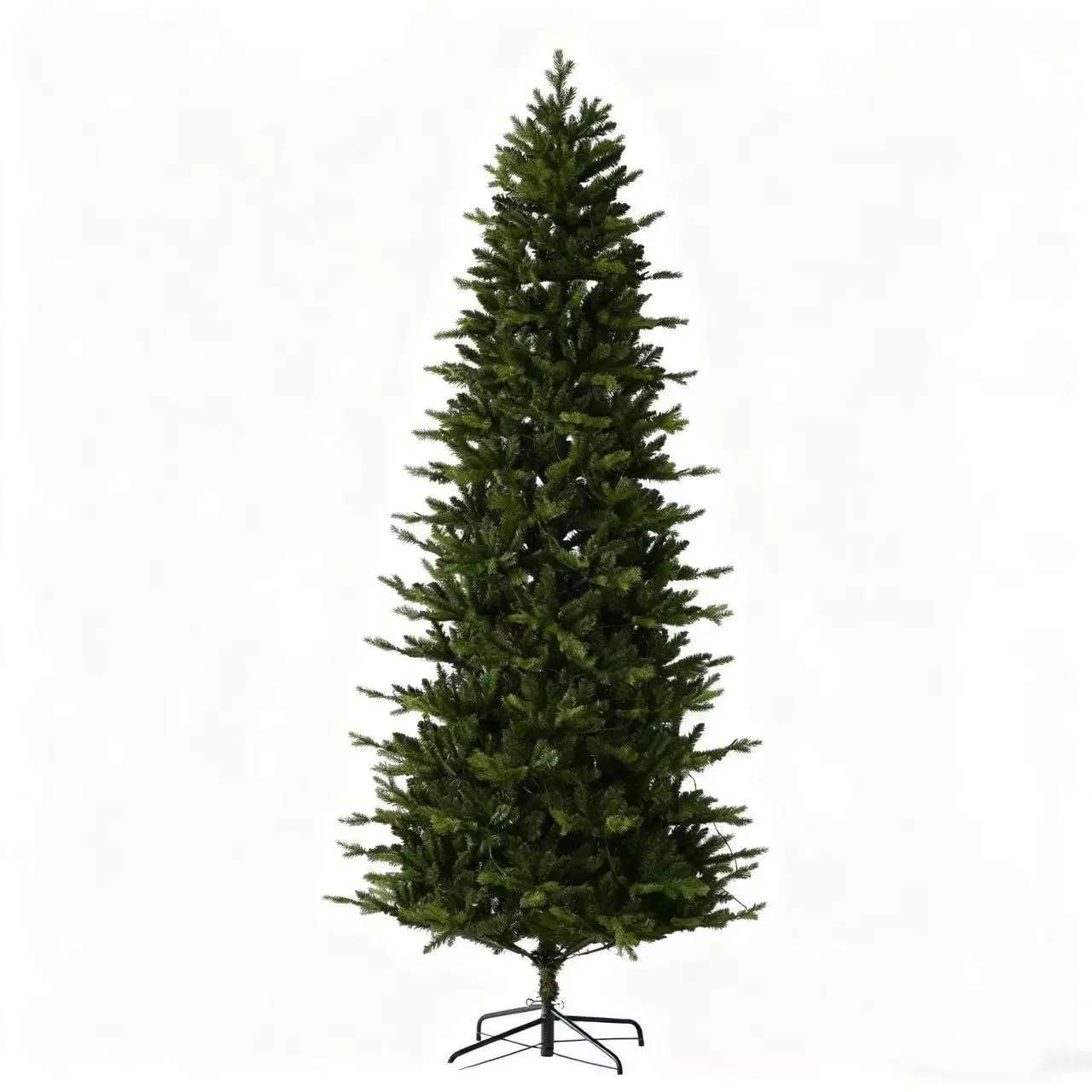 7.5Ft Christmas Decorations Pencil Artificial Christmas Tree, 1573 PE Branch Tips Full Hinged Design Easy Assembly with Sturdy Stand Slim Xmas Tree for Home Office Decor Holiday Season
