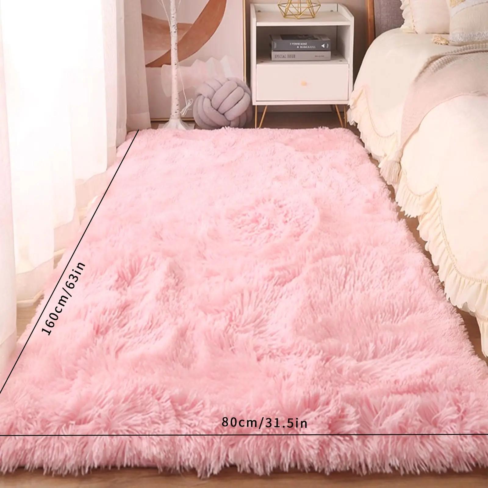 Solid Color Bedside Rug, Soft Plush Water-Absorbent Bedroom Floor Mat with Felt Backing, Non-Slip Decorative Rug for Bedroom and Living Room Home Decor, Valentine's Day Gift #TOP PICKS