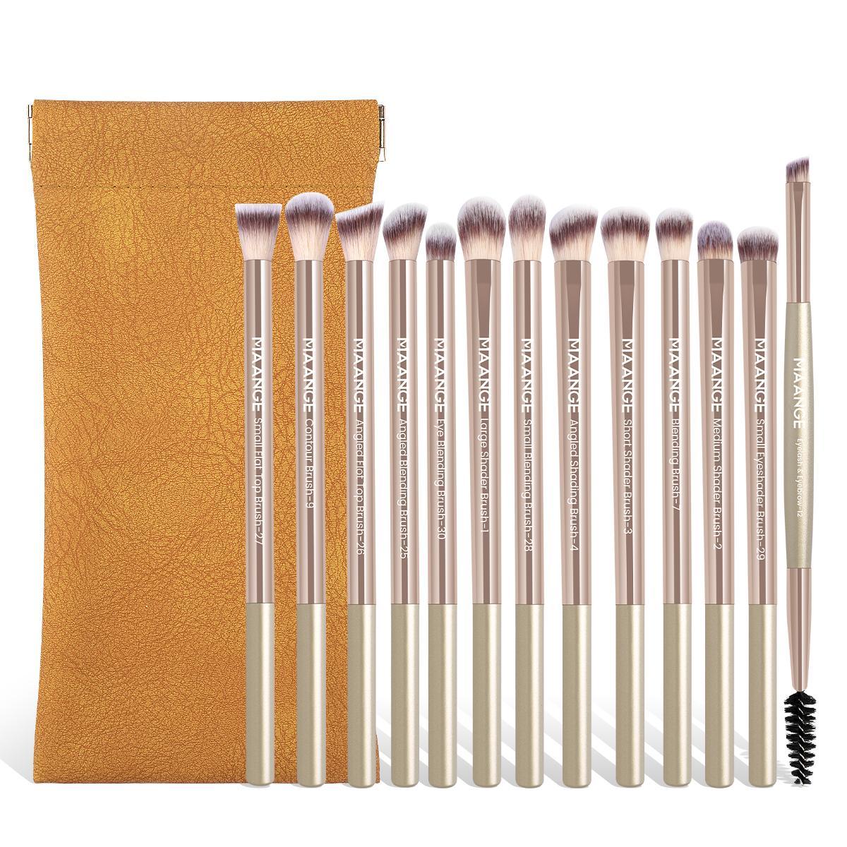 Professional Soft Makeup Brush Kits with Cosmetic Bag, 13pcs/set Eyeshadow Brush Set Multifunctional Makeup Brushes for Powder Liquid Cream, Makeup Tools for Women, Face Makeup Brushes, Brush Combo