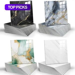 self adhesive design wall sticker, 20pcs/set faux marble pattern wall decal, decorative sticker for home kitchen & bathroom