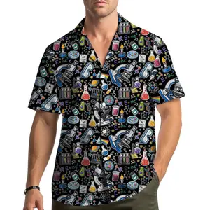 Cute Science STEM Hawaiian Shirt Men Women Youth, Back To School Chemistry Microscope Shirt, Physics Geek Teacher Daily Outfit, Science Lovers Holiday Trip # HawaiianShirt # BackToSchool # Teacher Outfit # STEMPrintShirt # SummerCasual # NerdGift # TikTok