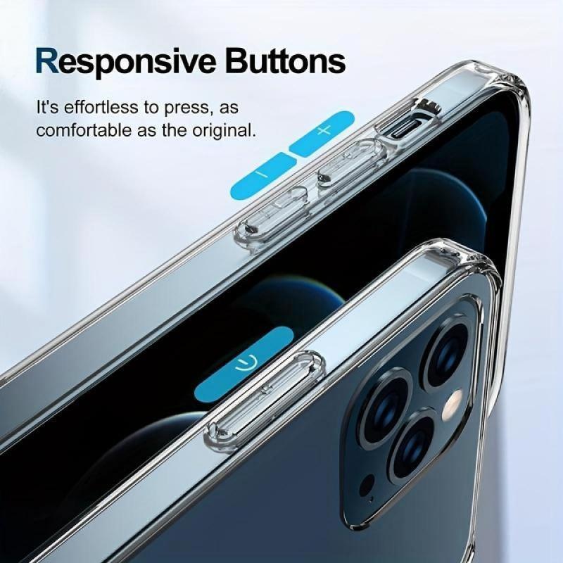 Clear phone Case for iPhone 17/16/16E/15/14/13/12/11 Promax Pro Plus Air,Luxury Transparent Acrylic Magnetic Wireless Charging Cover,Anti-yellowing phone case, Shockproof, Shatterproof | Compatible with MagSafe
