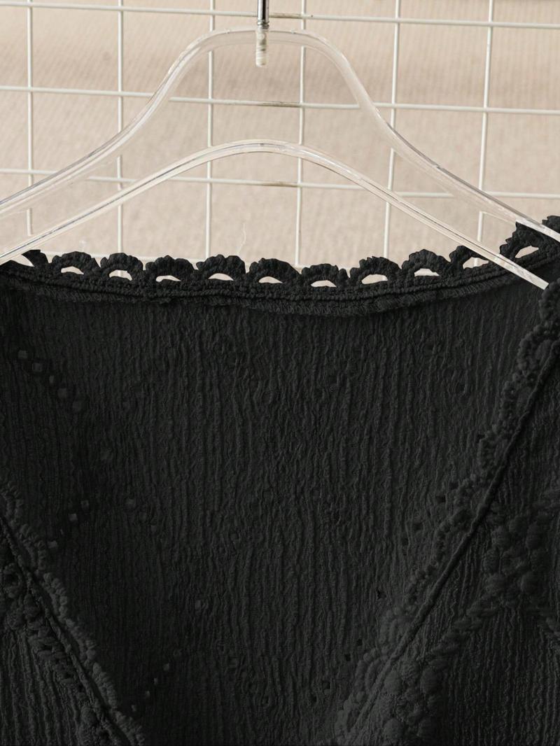 Women's Plain Short Sleeve Button Blouse, Casual Basic Top for Daily Wear, Ladies Clothes for All Seasons