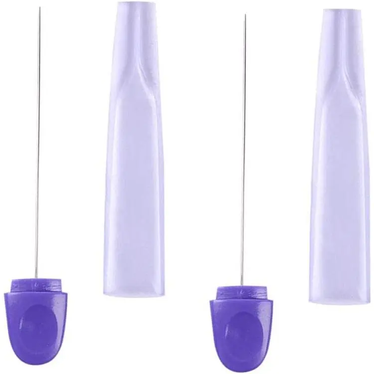 2 Pieces Stainless Steel Reusable Cake Testing Needles Probe Skewer Pins with Transparent Cover for Home Kitchen Bakery Baking Tools