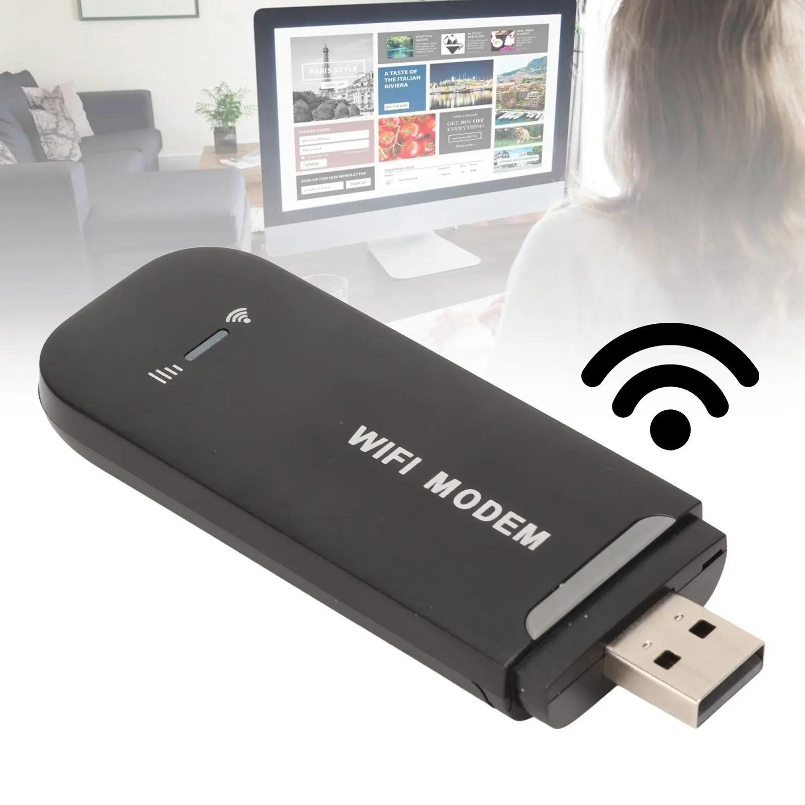 Portable Mobile 4G LTE 3G Compact Mini Black Single Unit Pocket Wi-Fi Router, 802.11n, WPA Encryption, Up to 10 Users, Stable Signal, USB Powered, Plug and Play, Micro SIM Slot, Works with Phones, PCs, Tablets, ABS Build, Includes 1x User Manual