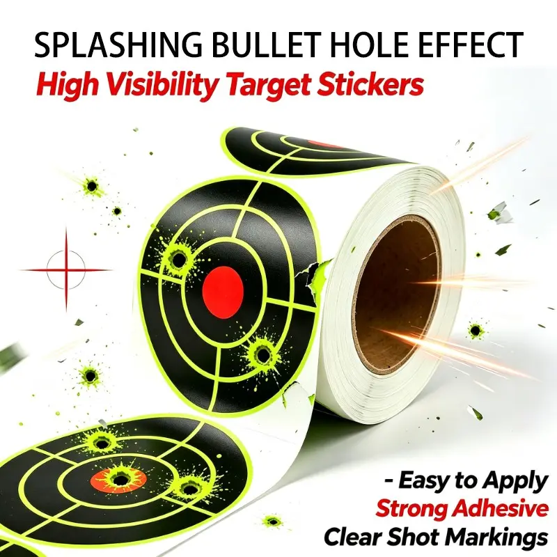 3-Inch Universal Aiming Target, Outer Ring Shooting Practice Stickers, Indoor Outdoor Precision Training Targets