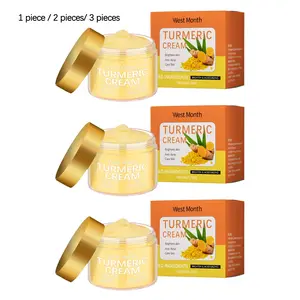 Turmeric Moisturizing Cream (50g/50g*2/50g*3), Gentle Care, Hydrating, Smooth Texture, Firming, Anti-Wrinkle, Brightening, Daily Skincare