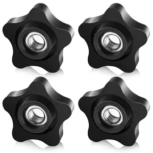 4 Pcs 5/16-18 Female Thread Star Thumb Screw Knobs Clamping Nuts for T Track Bolts Jigs