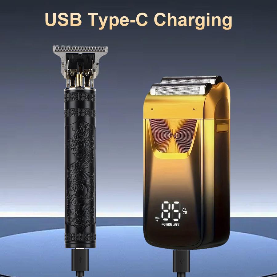 2IN1Electric Razor Shaver, Beard Trimmer Hair Trimmer Shaving Kit, Foil Shaver Barber Clipper for Men, Men's Grooming Kit, Holiday Gifts for Him