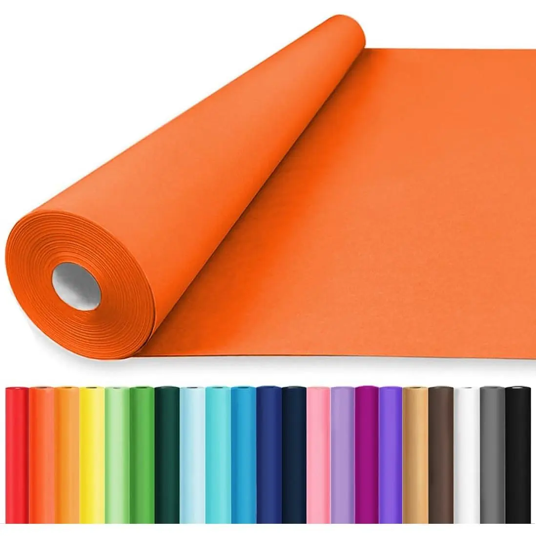 36" x 2520" (210') Orange Solid Color Wrapping Paper, Art  Paper for Birthday, Bouquet Flower Crafts Packing, Poster Bulletin Board, Floor Covering & Table Runner
