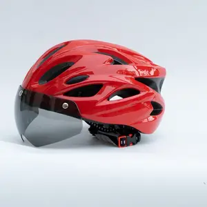 One-Piece Molded Magnetic Helmet with Attachable Visor Super Light Multi-Vent Breathable Summer Riding Safety Helmet