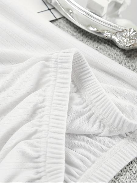 Women's Solid Color Long Sleeve T-Shirt and Shorts Loungewear Set, Comfortable Sleepwear for All Seasons, Homewear and Pjs for Women