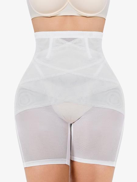 Women's Solid Sheer High Waist Shapewear Shorts, High Stretch Tummy Control Shaper, Ladies Shapewear Bottoms for Daily Wear