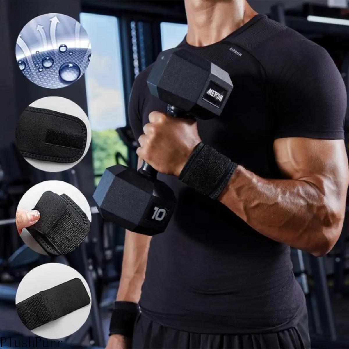 2 Pack Adjustable Wrist Brace Support Straps High Elastic Compression Wraps for Fitness Weightlifting Gym Training Stabilizing Sports Gear