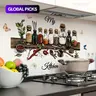Self-Adhesive Kitchen Wall Sticker, 2D Seasoning Bottle and Butterfly Decal, Adhesive Decals, Kitchen Stickers, Decorative Wall Art for Home Kitchen, 30x90cm (M18091) #GLOBAL PICKS