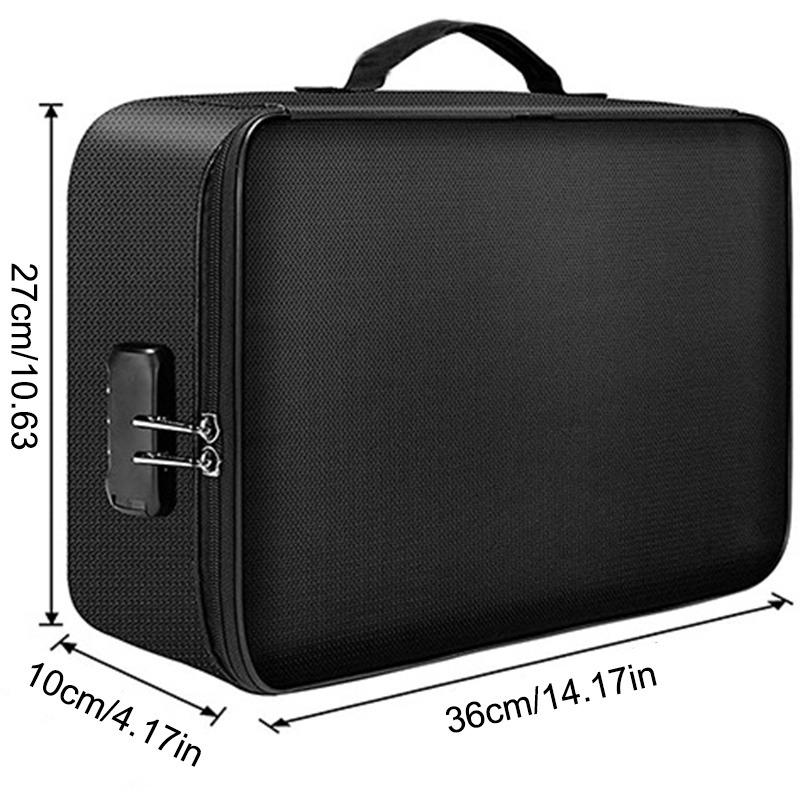 Multi-layer Storage Bag with Lock Portable Durable Compact Travel Document Organizer for Passports and Documents Secure Zipper Design Ideal for Travel  Pouch home essentials