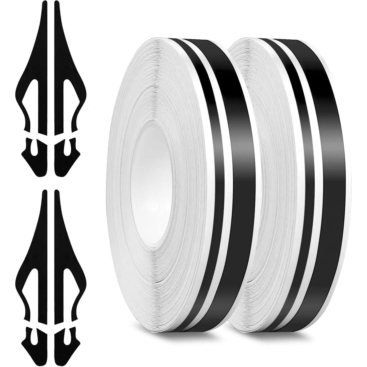 2 Rolls of  Pinstripe Tape,  Pinstripe  Sticker, Vinyl Thin  Stripe Pinstripe Tape, for , , Racing DIY  Sticker Tape (Black)