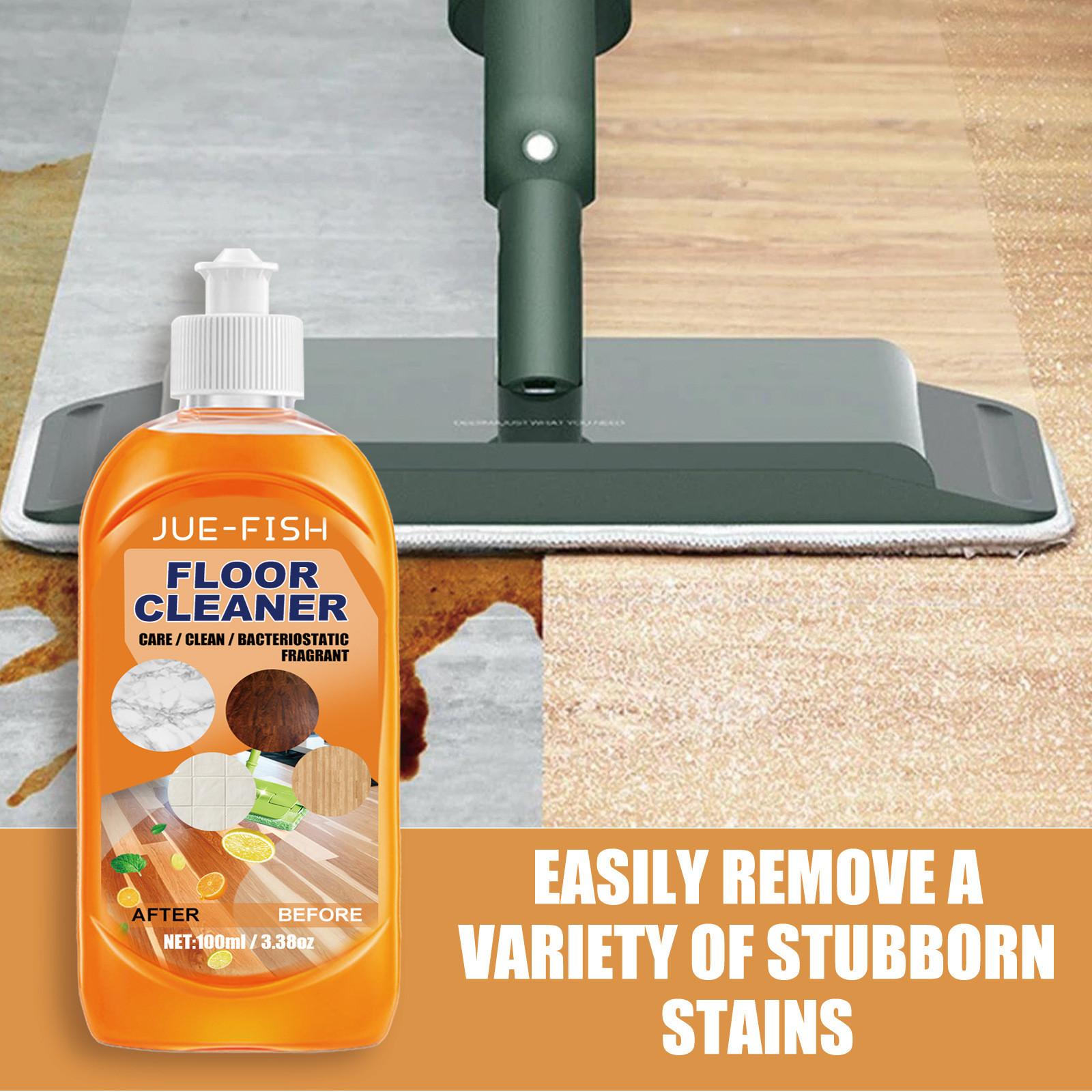 Jue-Fish Floor Cleaner, Wood Floor Cleaning Polishing Brightening Strong Decontamination Descaling Tile Cleaner
