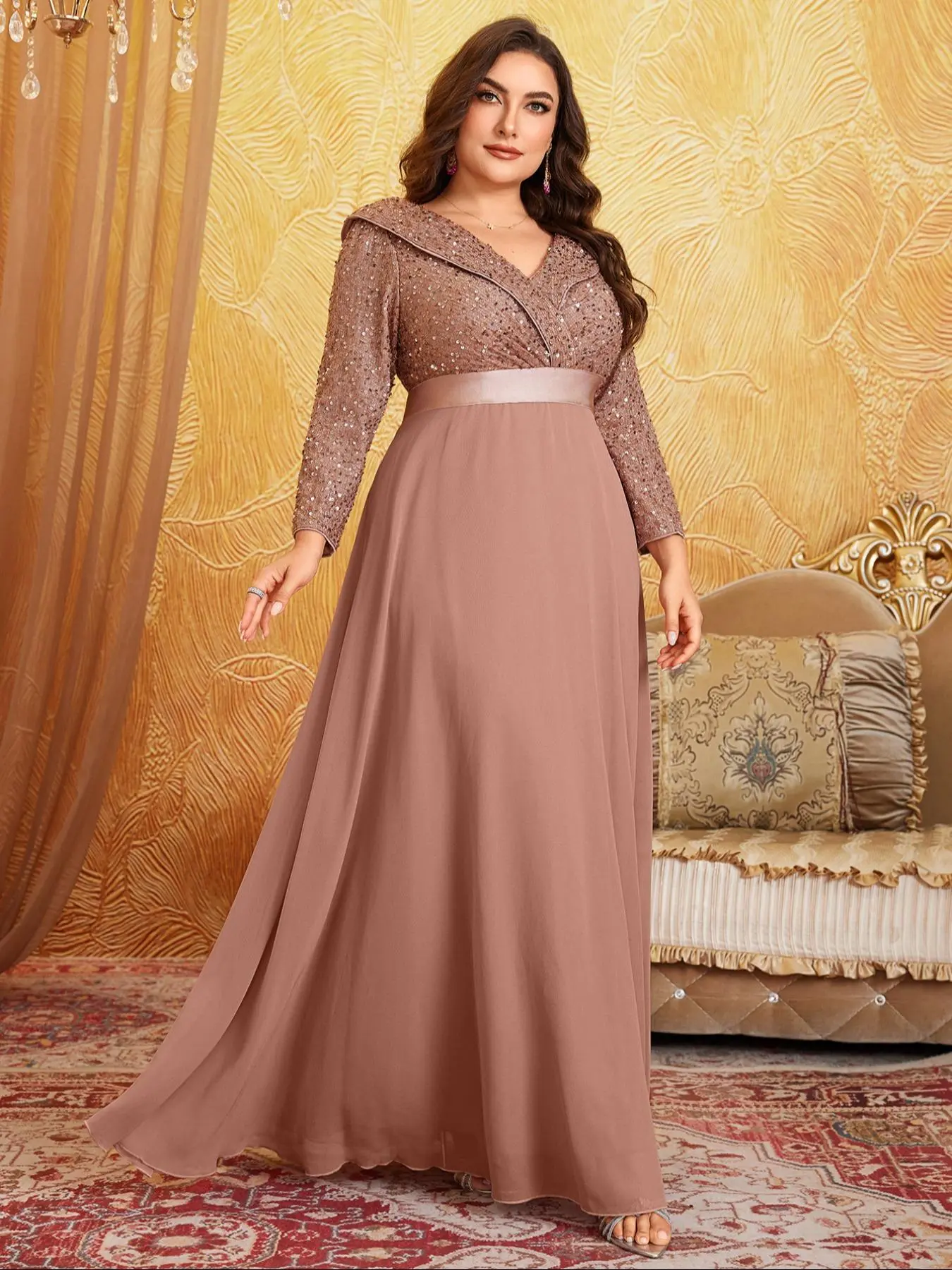 black chiffon dress with long sleeves Deep V Neck Floor Length Sleeve A-Line Wedding Party Color:Honey / White Curvy Couture Women's Wine Satin Cowl Perfect for any formal