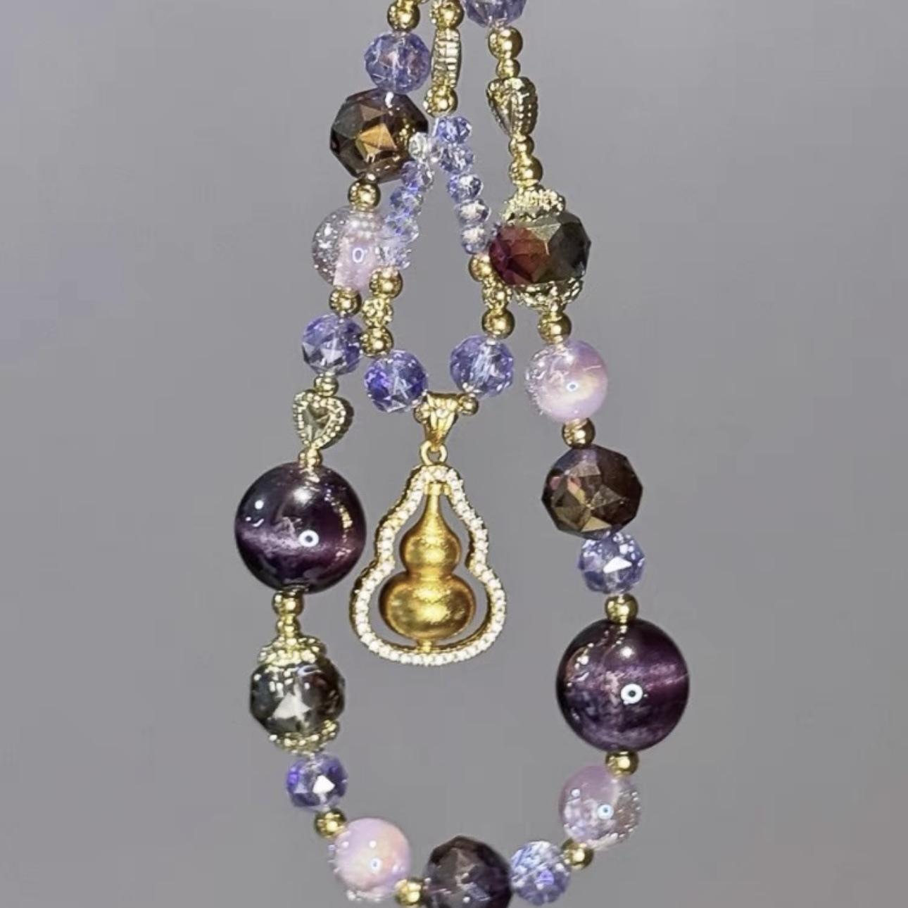 Fulu Shuang New Chinese Style Pendant Chain, Gilt Gourd Fortune Tag Phone Chain, Niche Design Phone Chain, Pendant, Lanyard