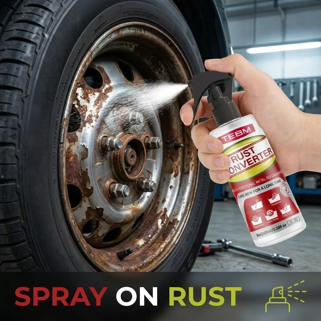 Car Frame Bridge Rust Removal Spray, Prevents Future Corrosion, Ideal for High-Mileage Car Restoration, Door Hinges, Cabin Fixtures, Rust Remover Spray