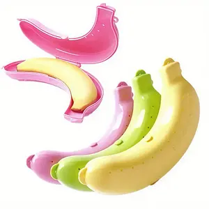 Banana Protector Container, Plastic Box Stand, Food Lunch Fruit Storage Box, Outdoor Travel Cute Banana Box, School Picnic Camping Gift