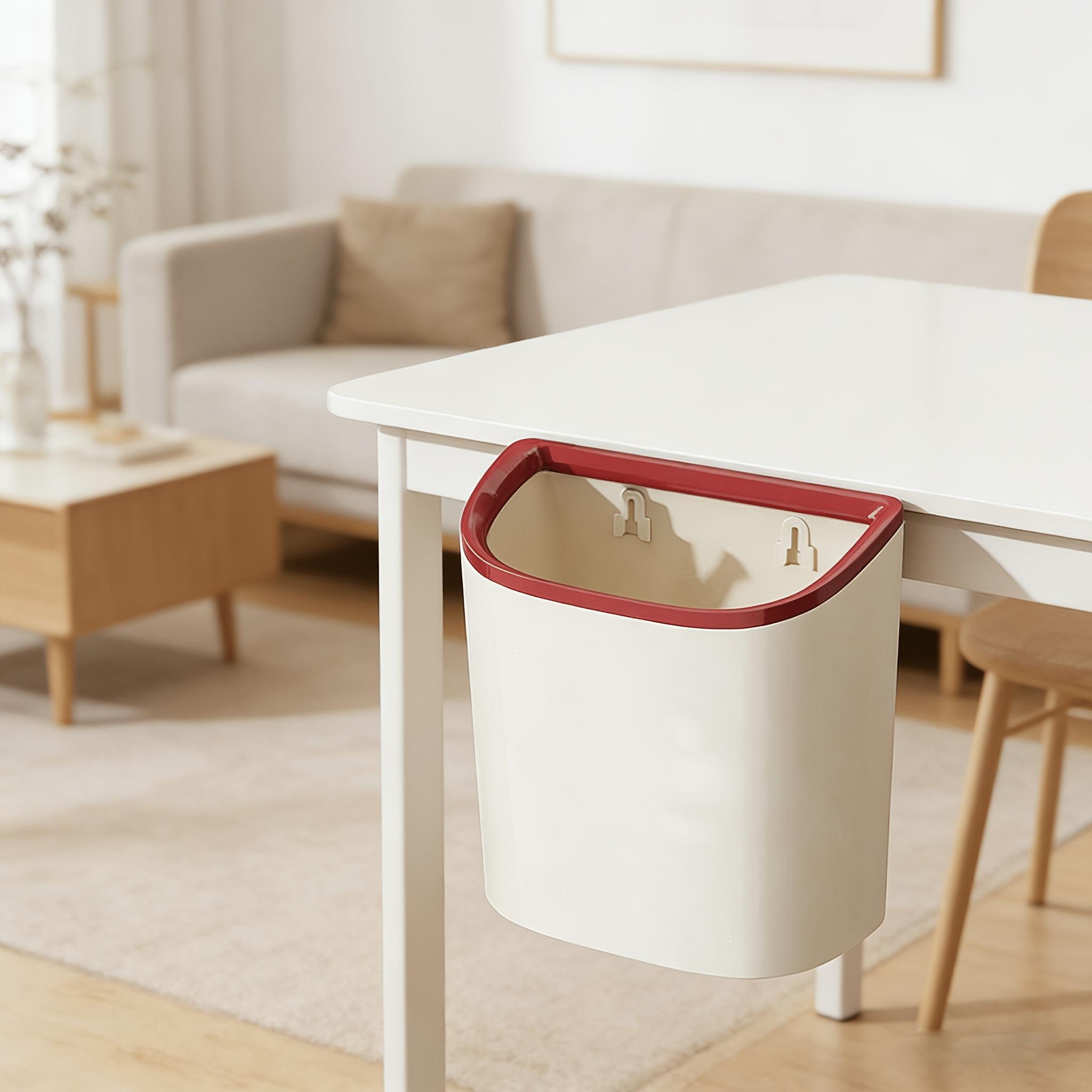 2.91gal Wall-Mounted Kitchen Trash Can, Kitchen Compost Bin, Slim Kitchen Waste Bin, Square Plastic Hanging Trash Can, Suitable for Home Use Under the Sink, Kitchen, Desk, Office, Dormitory, Powder Room, RV