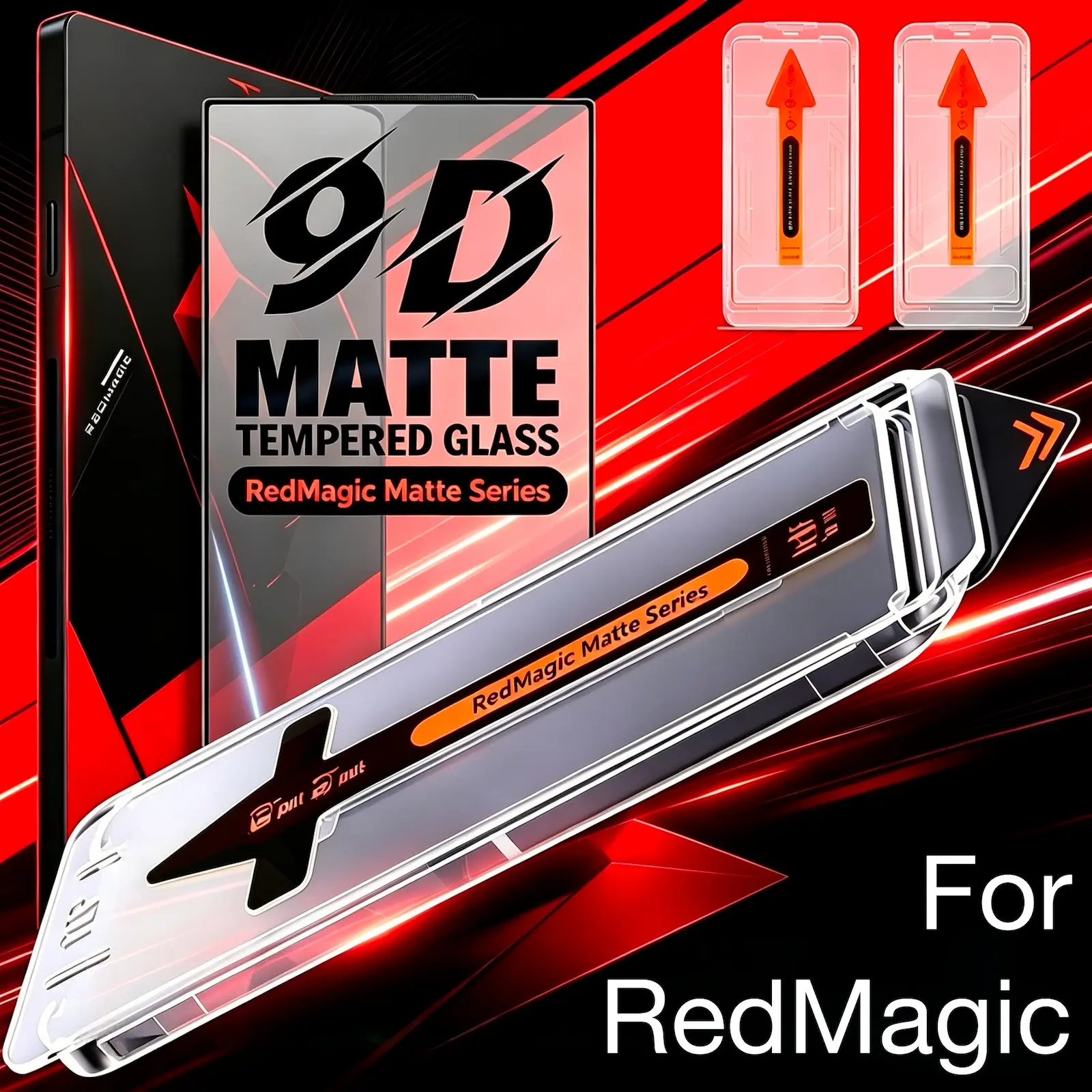 2pcs Redmagic Screen Protector for 11s 11 10s 10 9s 9 8 8s Pro Plus 5g, Ag Af Matte Tempered Glass, Ultrasonic Frosted