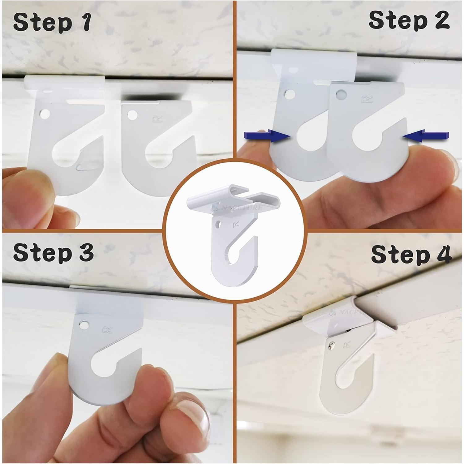 Drop Ceiling Hook for Hanging - 25 Pack Ceiling Decorations Ceiling Hanger on Drop Suspended Ceiling Tile Hook Ceiling Clips for Classroom Grid for Office Home Stores Wedding (25 Pack)