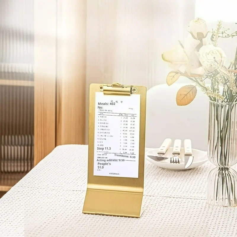 Vertical Menu Clip for Restaurants, Machine-Printed Order List, Receipt Holder, Drink Menu Clip, Menu Board Clip, Cafe, Milk Tea Shop, Restaurant Sign Holder, Seat Card Clip, Card Holder Sign