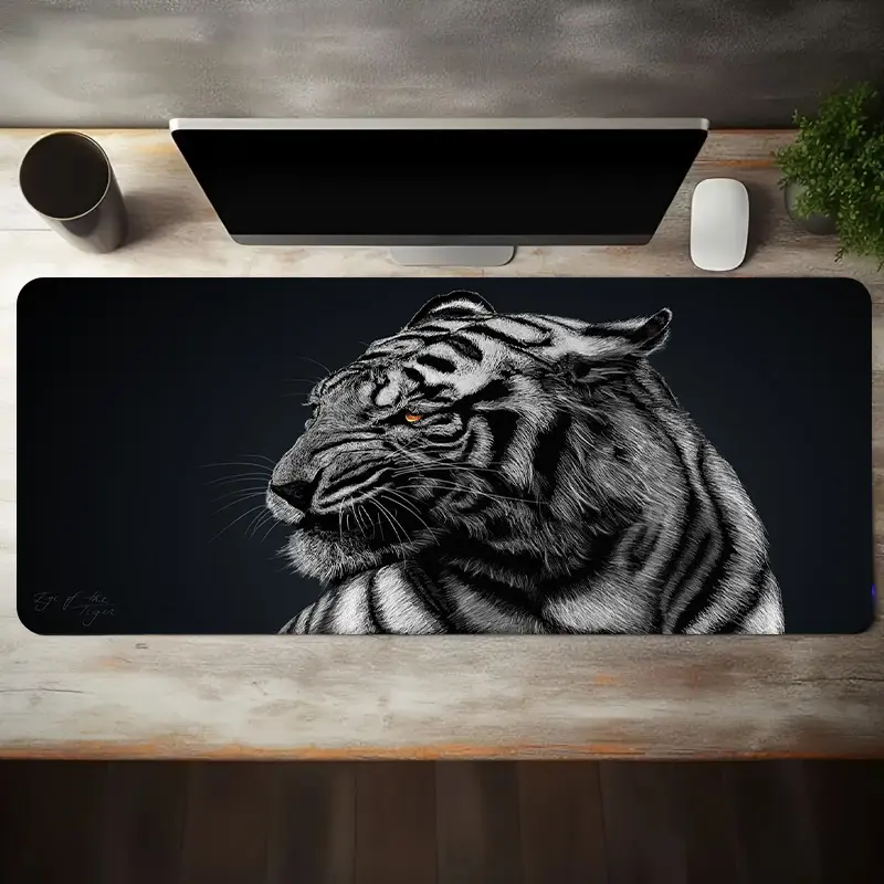 TIGER 12X24 & 16X32 INCH GAMING MOUSE PAD DESK MAT | NON-SLIP, WASHABLE, DURABLE, HD PRINT | DESK PROTECTOR, DESK DECOR | GAMING SETUP, HOME OFFICE, GAMERS, TEENS, BIRTHDAY GIFT, CHRISTMAS GIFT
