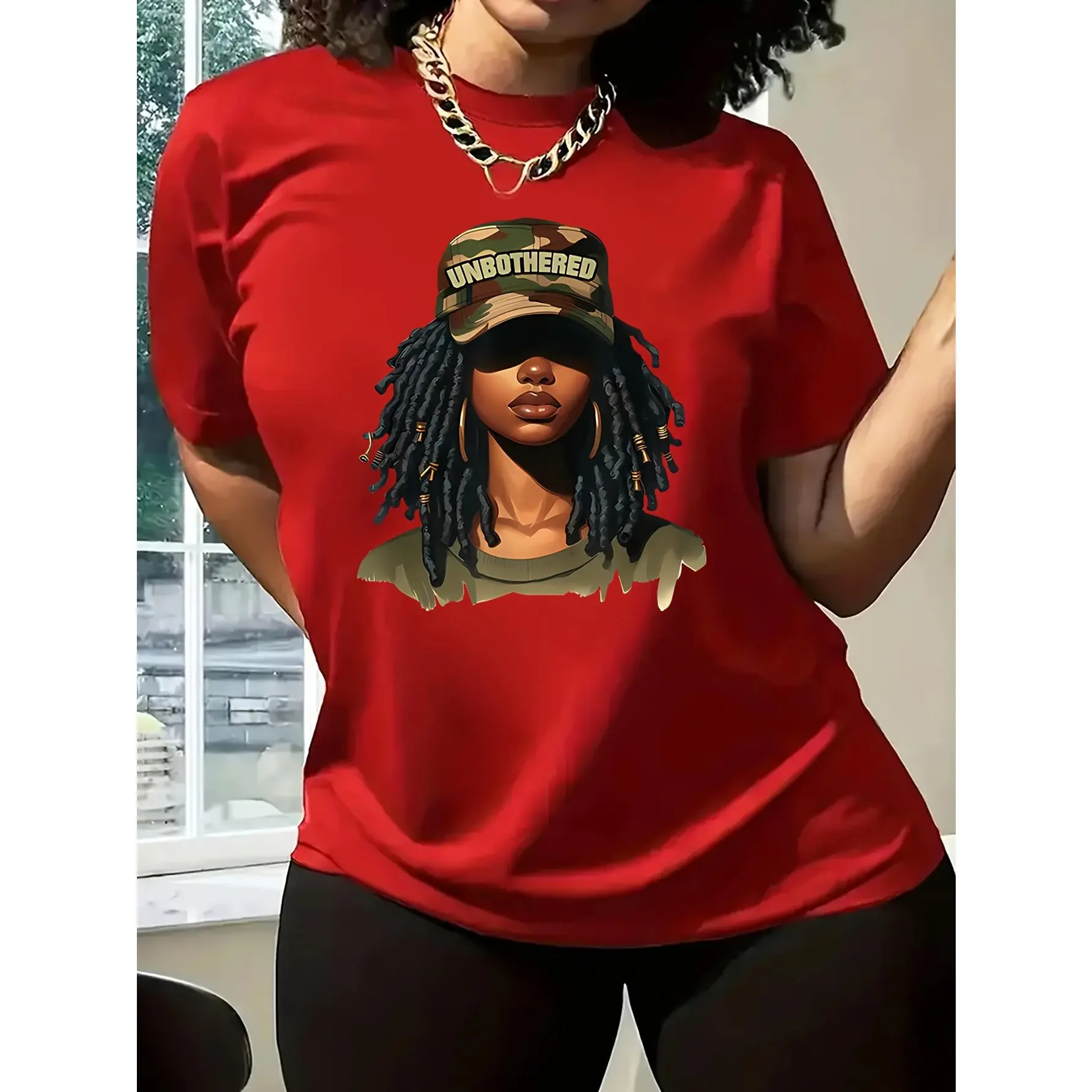 Camo Print Casual Knit Polyester Tshirt - Round Neck, Short Sleeve, Regular Length, Smooth Style Sports Top for Spring, Summer