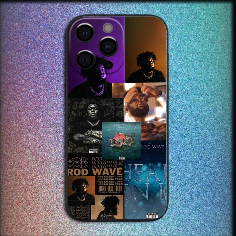 Rapper R-Rod Wave Phone Case For iPhone 17,16,15,14,13,12,11,Pro,X,XS,Max,Plus,Soft Black Cover