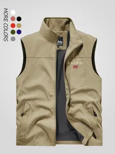 Norwegian Four-Season Vest, Men's Hooded Fishing Vest, Outdoor Hiking Camping, Multi-Functional Tactical Vest, Summer Workwear Photography Vest