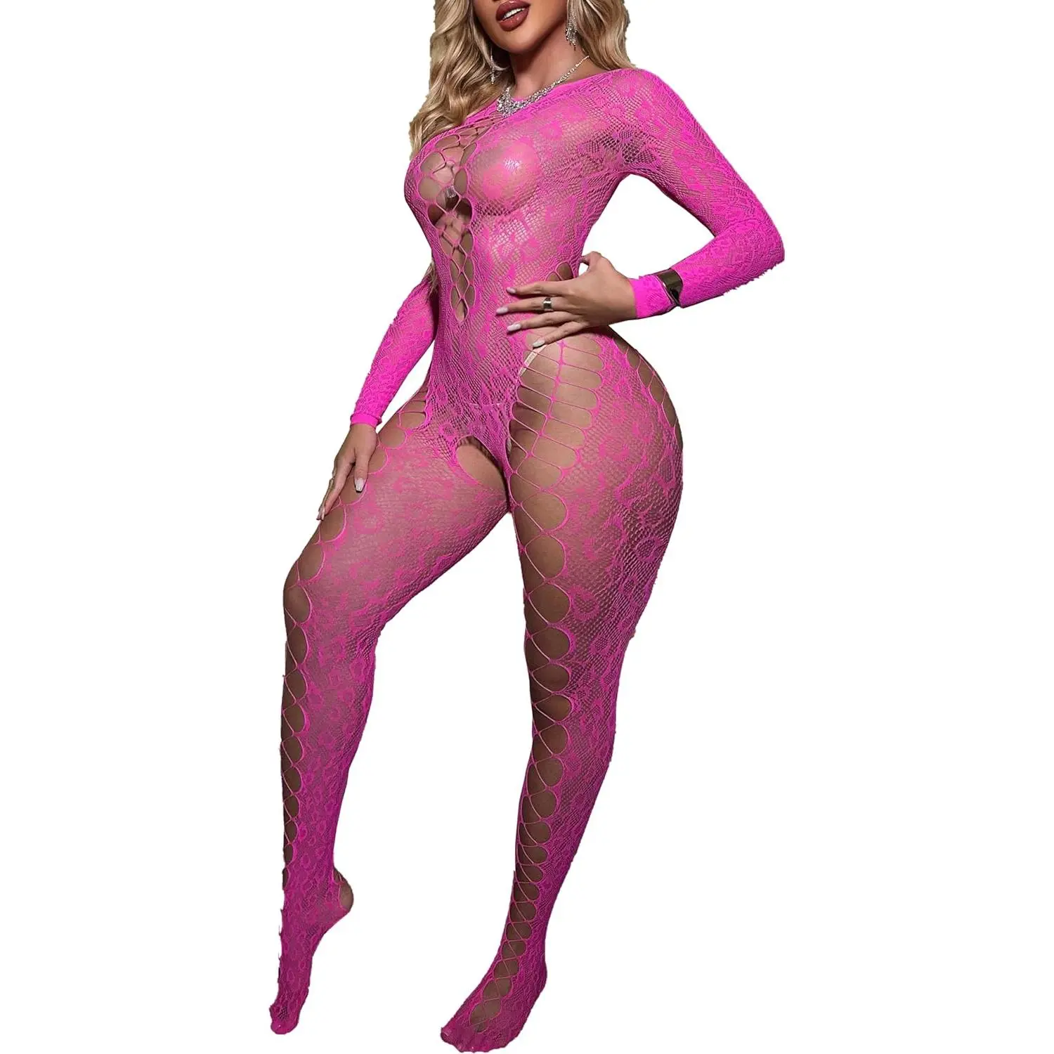 Woman Bodystockings Leopard Print Lingerie for Women | Sexy Lace Jumpsuit Full Body Bodysuit Rave Outfits One Size