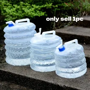 Large Capacity Foldable Water Bucket with Sealed Lid, Portable Folding Design, Ideal for Camping, Hiking, Outdoor Water Collection
