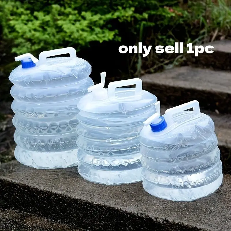 Large Capacity Foldable Water Bucket with Sealed Lid, Portable Folding Design, Ideal for Camping, Hiking, Outdoor Water Collection