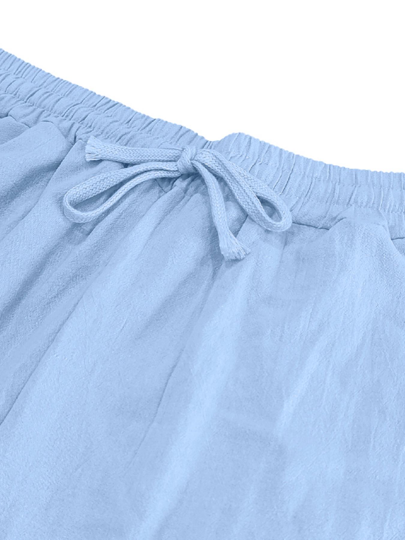 Men's Plain Linen Long Pants, Casual Asymmetrical Design, Elastic Waist, Loose-Fit, S-3xl, Durable & Easy Care, Perfect for Daily Wear Men's Plain Linen Long Pants, Casual Asymmetrical Design, Elastic Waist, Loose-Fit, S-3xl, Durable & Easy Care, Perfect for Daily Wear