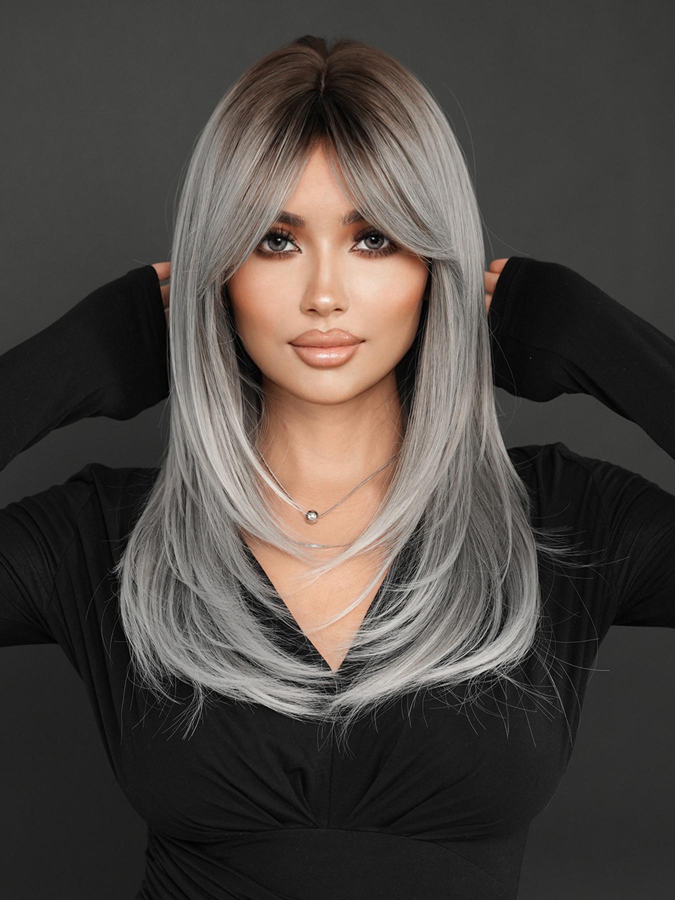 24 Inch Long Straight Synthetic Soft Hair without Bangs, Heat Resistant Wigs for Women, Natural Looking Full Wigs for Party, Daily Use, Daily Wear Wig, National Day Offers