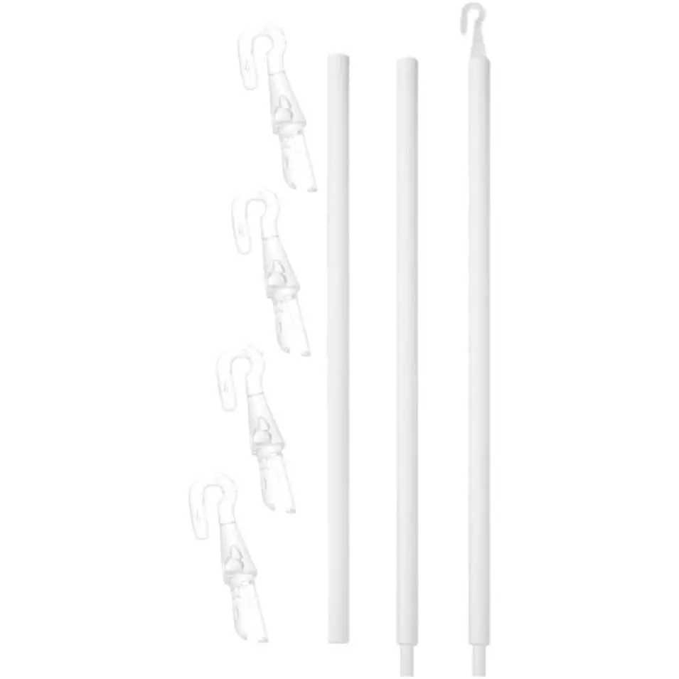 35 Inch Blind Wand Replacement with Hook - White Blind Rod Stick to Open Blinds, 1 Set